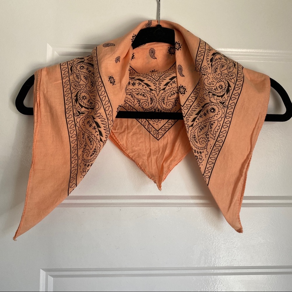 Peach Colored Cotton Bandana